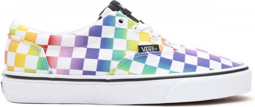 Vans WM Doheny Dames Sneakers Rainbow Check Black White