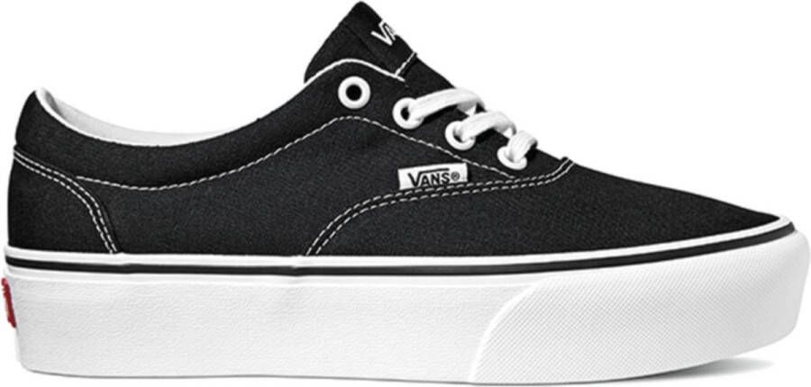 Vans Doheny Platform Canvas Dames Sneakers Black White - Foto 1