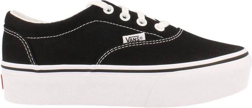 Vans Doheny Platform Canvas Dames Sneakers Black White
