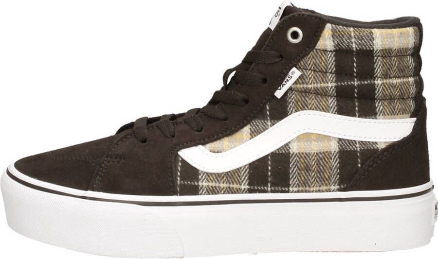 Vans WM Filmore Hi Platform Dames vrijetijds schoenen Plaid Mix Brown White - Foto 2