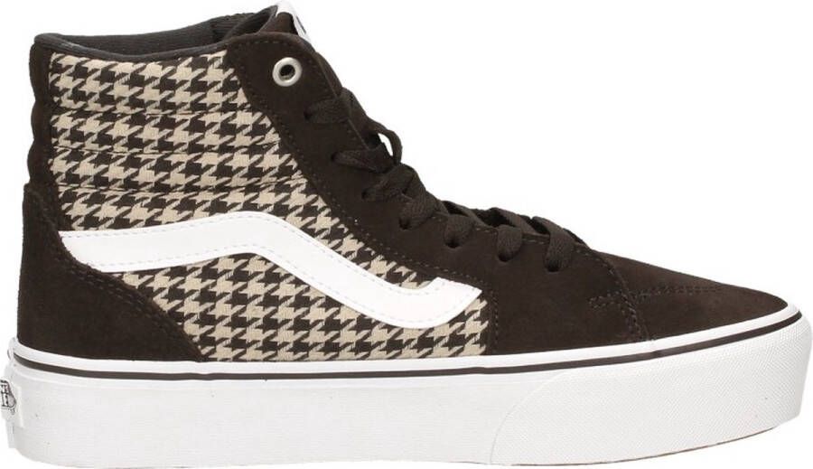 Vans WM Filmore Hi Platform Dames vrijetijds schoenen Plaid Mix Brown White - Foto 5