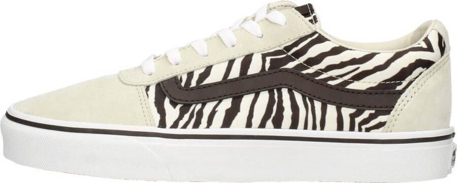 Vans Beige Polyester Sneaker met Veters en Logo Multicolor Dames