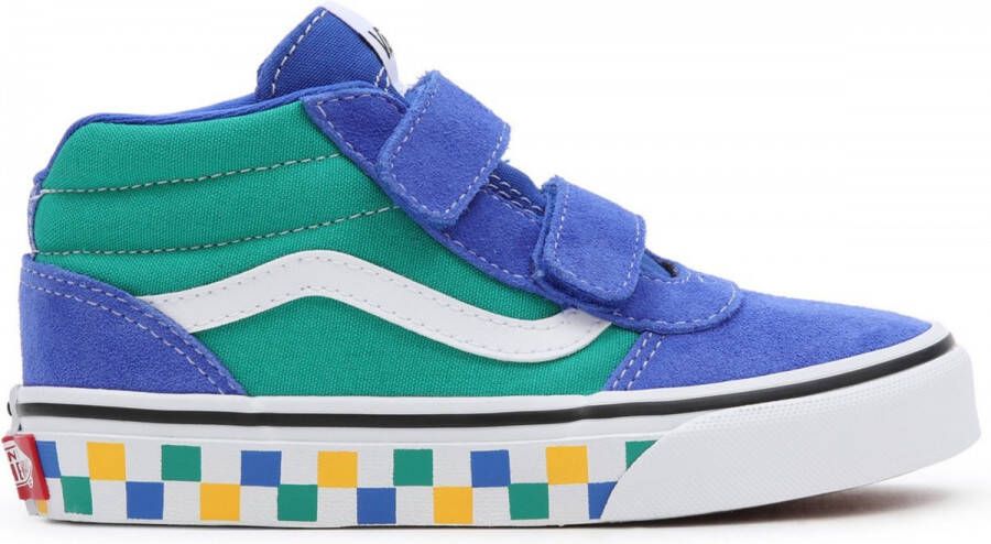 Vans YT Ward Mid Jongens Sneakers Dazzling Blue White - Schoenen.nl