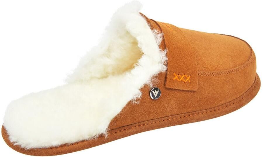 Vanuba Abby Sloffen Zwart Dames Leren Binnenkant