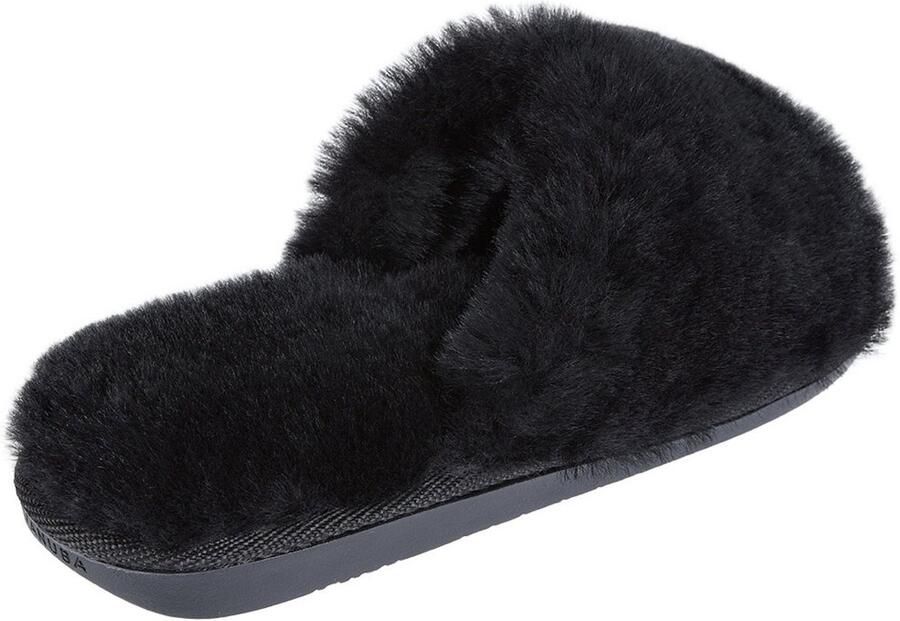 Vanuba ANOA Dames Pantoffels Chocolade Schapenwol Boho Stijl