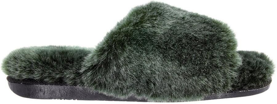 Vanuba Anoa Serie Dames Pantoffels Chocolade Ossenwol