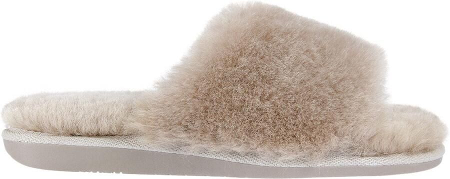 Vanuba ANOA Serie Dames Pantoffel Chocolade Schapenwol