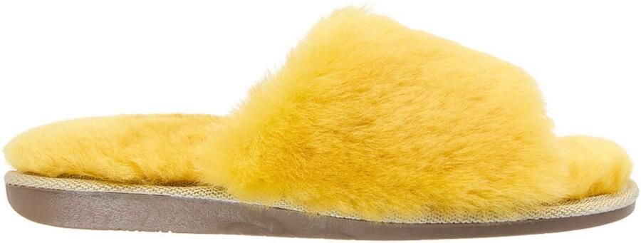 Vanuba ANOA Dames Pantoffels Chocolade Schapenvacht Boho Design