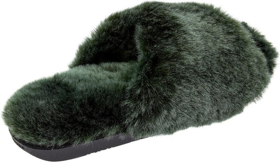 Vanuba ANOA Dames Pantoffels Chocolade Schapenwol