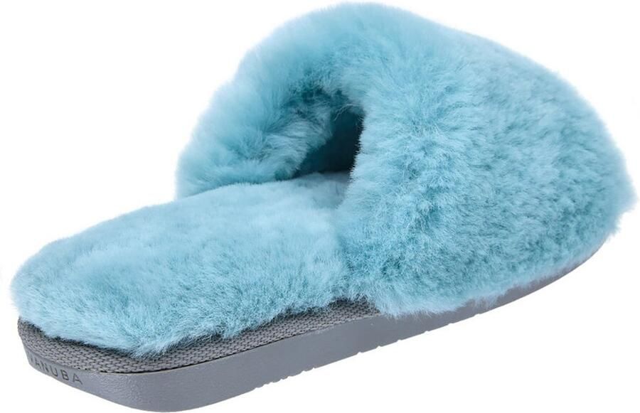 Vanuba ANOA Sloffen Chocolade Schapenwol Boho Stijl