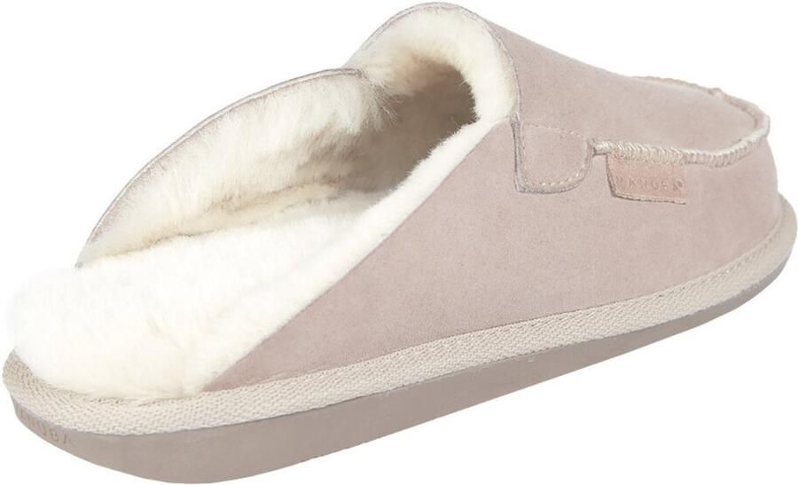 Vanuba Awassi Damesslippers 41 Grijs-wit Leren Pantoffels