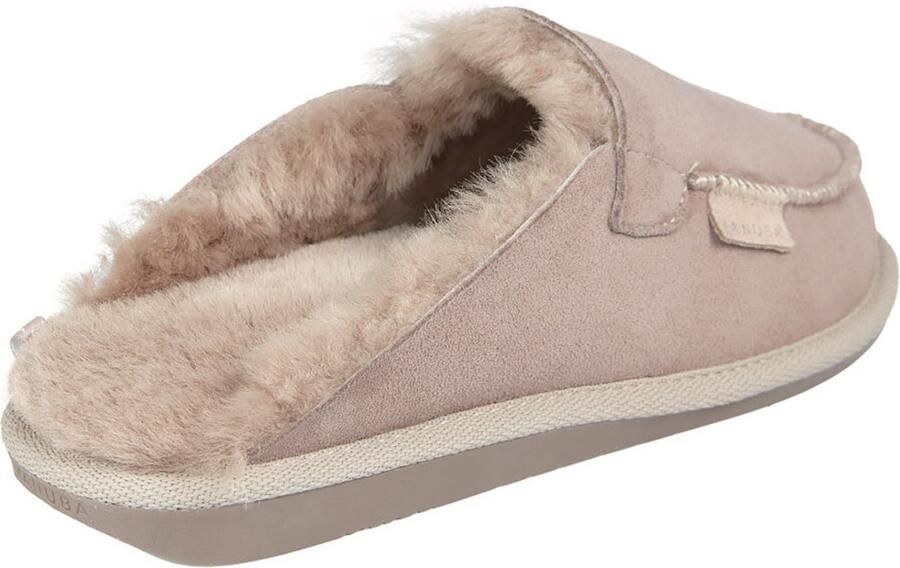 Vanuba Awassi Damesschoenen Leren Pantoffels Grijs-Wit