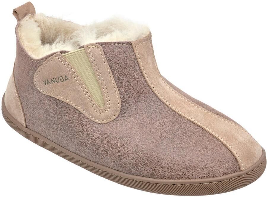 Vanuba Columbia Serie Dames Pantoffels Beige Wit Ovwcsh Keerbare Ergonomische Zol