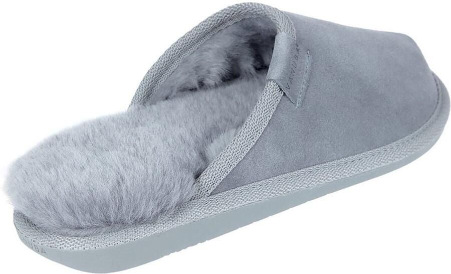 Vanuba Corriedale Dames Pantoffels Grijs-Wit