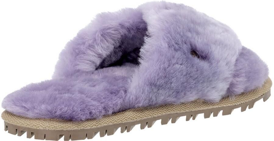 Vanuba Kerry Dames Pantoffels Lila Wol Comfort