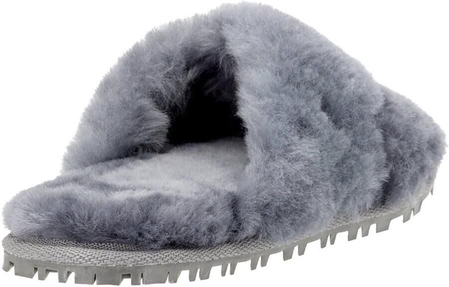 Vanuba KERRY Dames Sloffen Owcza Wol Grijs Comfortabel