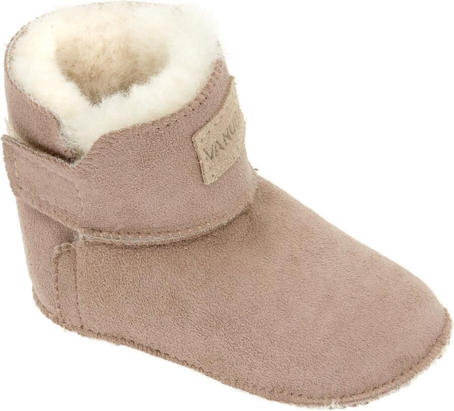 Vanuba KIKO Kinderen Pantoffels Mosterdkleur Natuurlijke Leer Handgemaakt