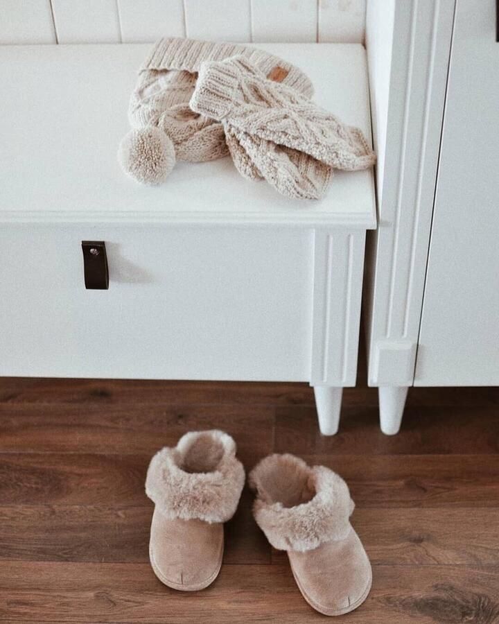 Vanuba LuLu- Leren dames Pantoffels Sloffen gevoerd met schapenvacht. Bruin Beige - Foto 2