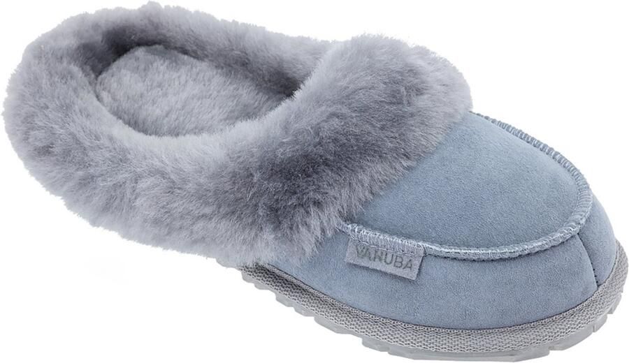 Vanuba Najdi II Serie Dames Pantoffels Popielato-Biały Wol Zacht en Warm