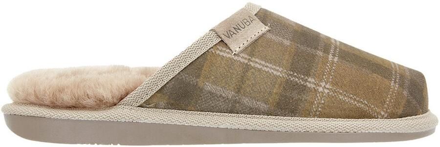 Vanuba Newcastle Dames Pantoffels Olijfgroen Schapenvacht