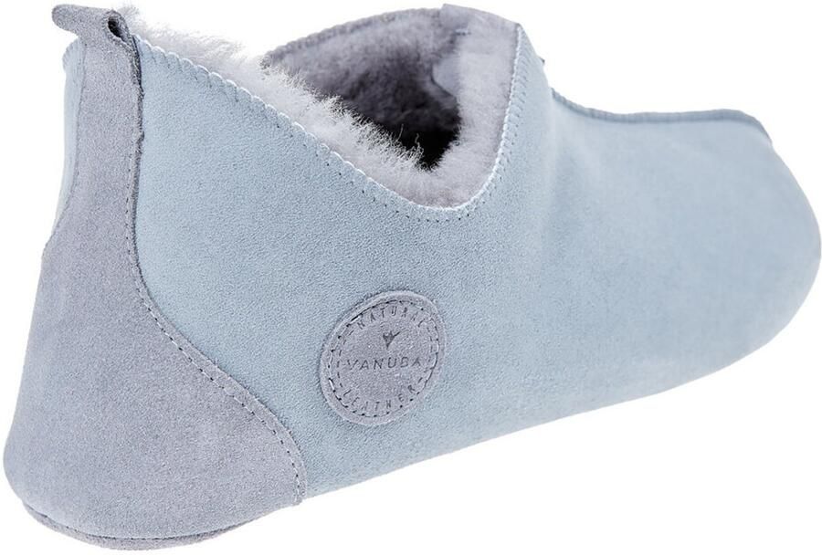 Vanuba Oxford Leren Pantoffels Popielate Dames Huiselijk Comfort