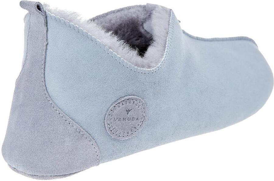 Vanuba Oxford Heren Pantoffels Beige Zachte Wol Leren Bovenkant