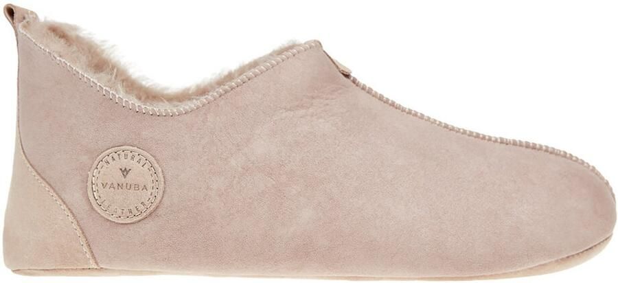 Vanuba Oxford Heren Pantoffels Grijs Leren Bovenwerk Schapenwol