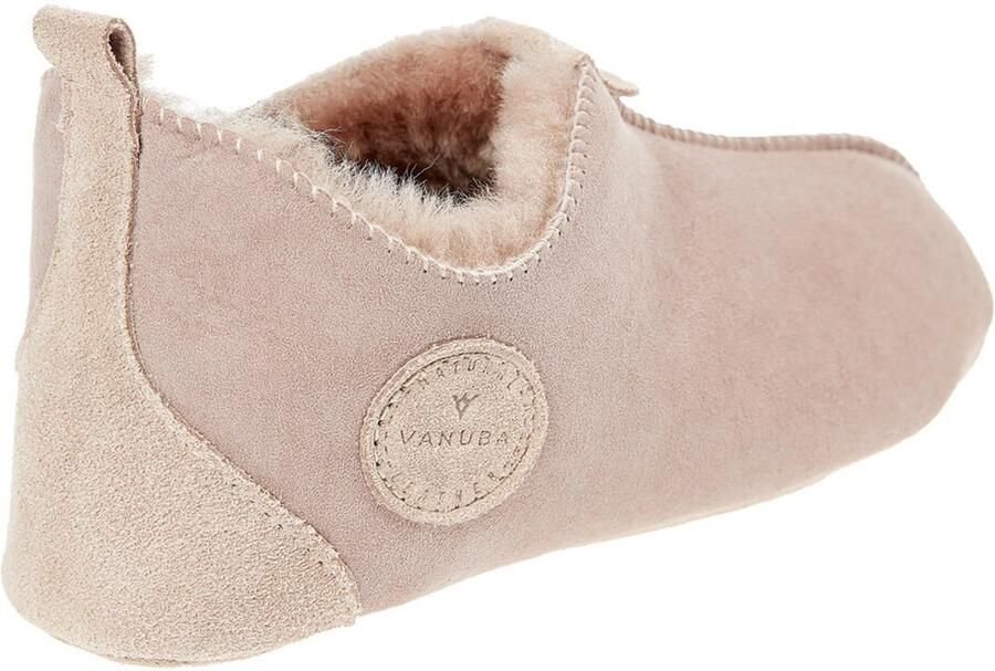 Vanuba Oxford Skinslippers Kinderen Beige Schapenvacht