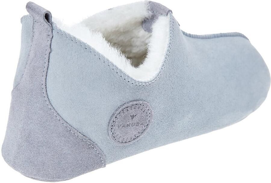 Vanuba Oxford Serie Dames Sloffen Popielato-Wit Leren