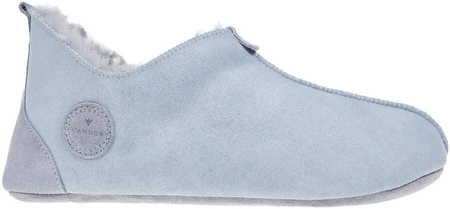 Vanuba Oxford Serie Beige Leren Pantoffels Warme Wol