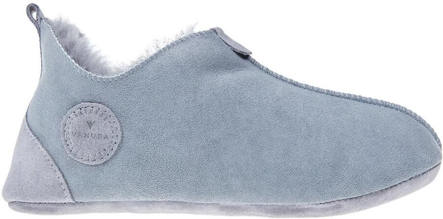 Vanuba Oxford Series Dames Pantoffels Grijs Leren Kap