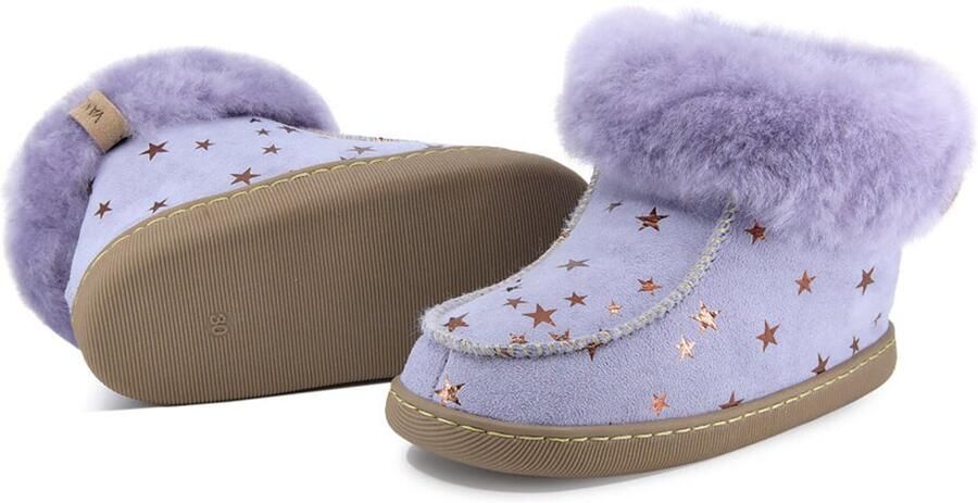 Vanuba Peppin Kinderpantoffels Beige Natuurlijke Wol Scandinavisch Design