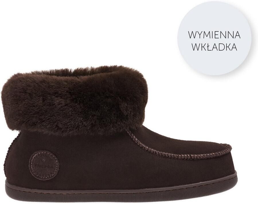 Vanuba Peppin Dames Pantoffels Bruin Comfortabele Inlegzool