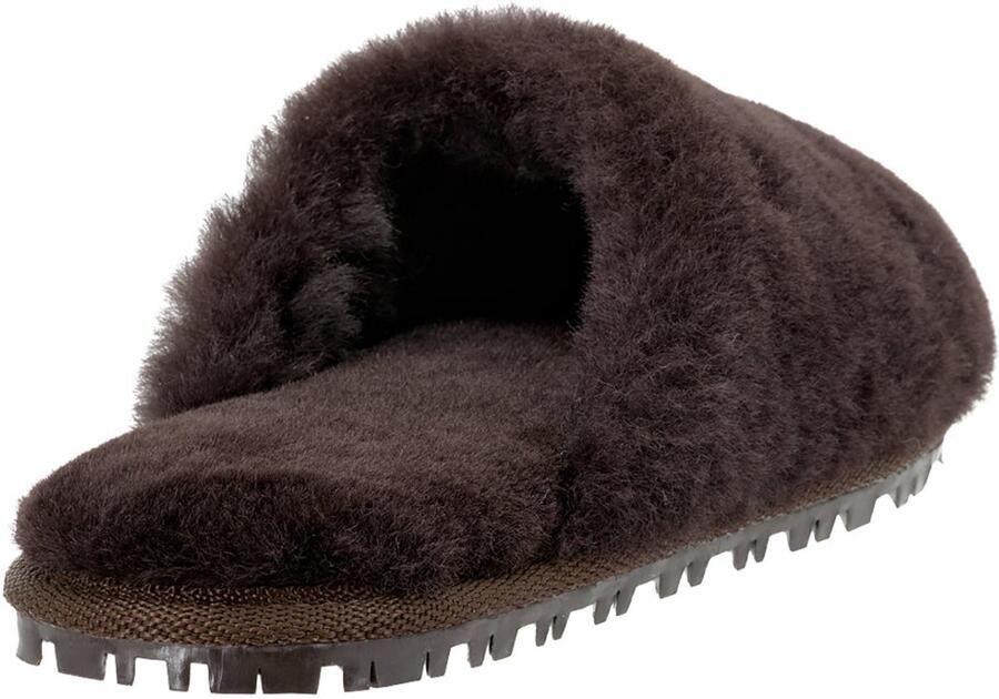 Vanuba SHANNON Pantoffels Chocoladekleurig Schapenvacht Thermische Isolatie