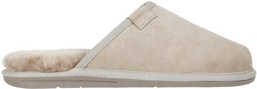 Vanuba Soay Heren Pantoffels Zwart Lamswol Handgemaakt