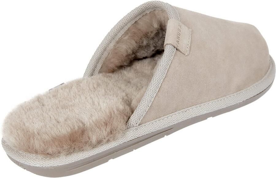 Vanuba Soay Leren Sloffen Zwart Heren Handgemaakt