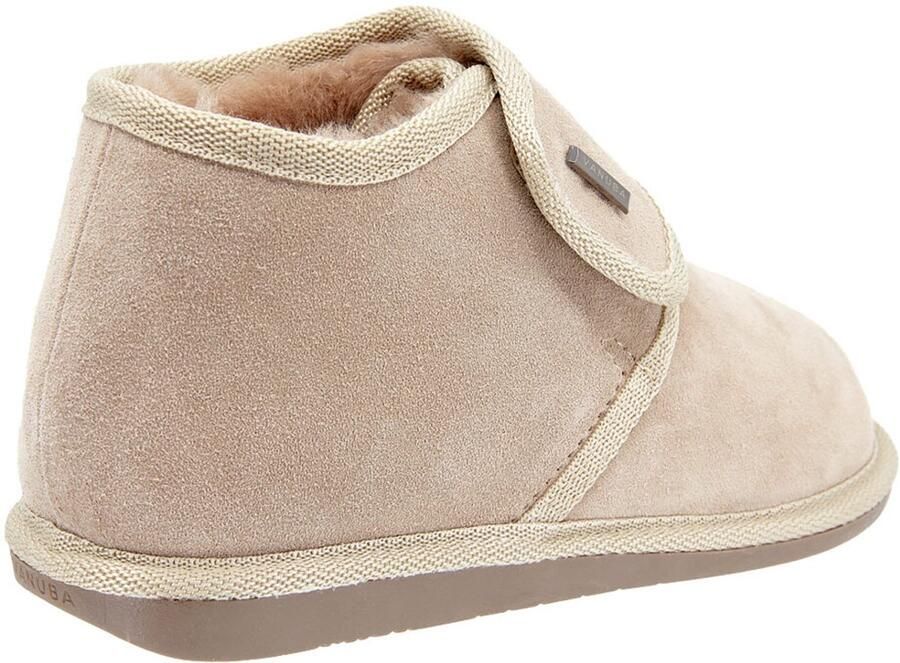 Vanuba York Instapper Beigekleurig Verstelbare Riem Comfort voor Brede Voeten