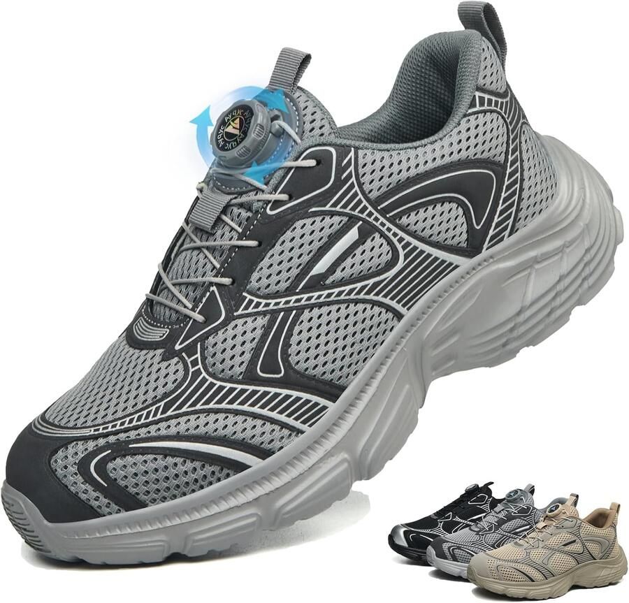 Werkschoenen met stalen ne EU licht ademend antislip draaisluiting
