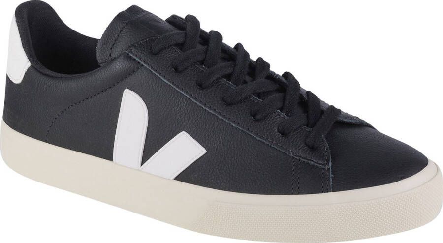 Veja Campo Sneakers in Black and White Chromefree Leather Zwart Heren
