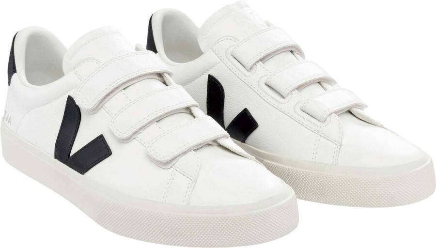 Veja Recife Leren Sneaker Wit Zwart White