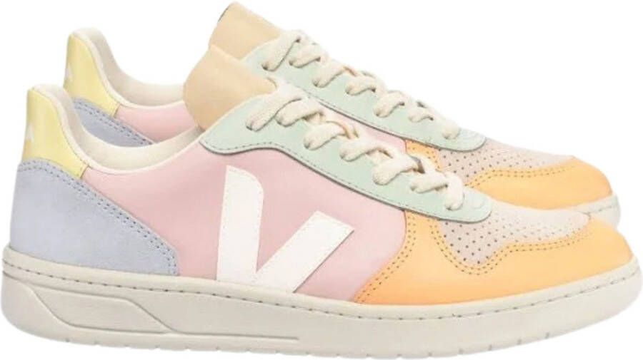 Veja Multicolor Leren Sneaker met Geperforeerde Neus Meerkleurig Dames