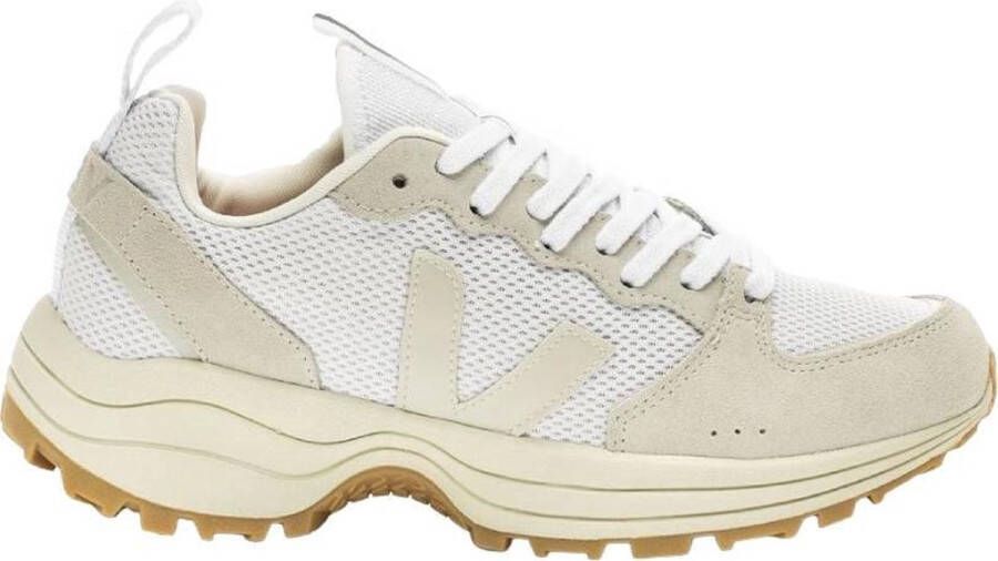 Veja Witte Tech Fabric Sneakers met Suède Inzetstukken White