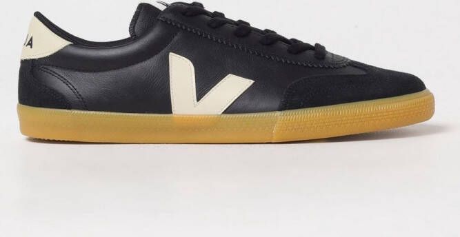 Veja Zwarte Leren Sneakers Stijlvol Comfort