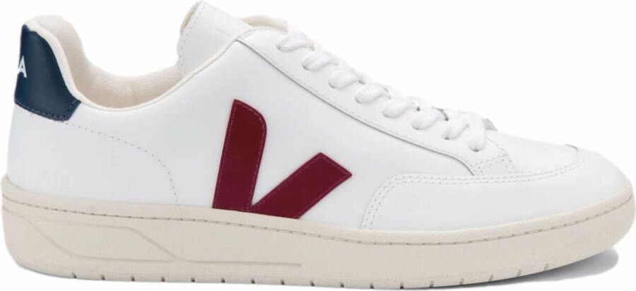 Veja V-12 Leather Sneakers Wit Marsala Nautico Xd0201955 White