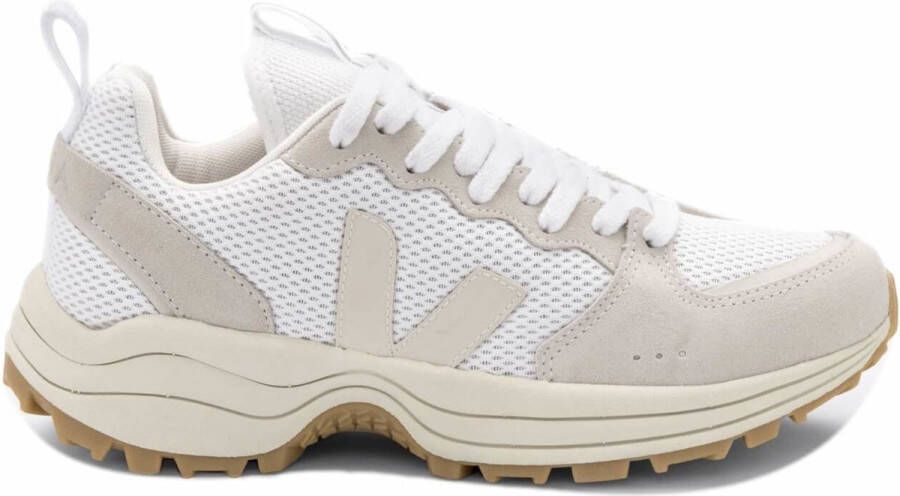 Veja Witte Tech Fabric Sneakers met Suède Inzetstukken White