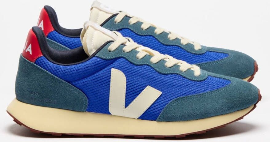 Veja Blauwe Nylon Sneakers Ronde Neus Blue Heren