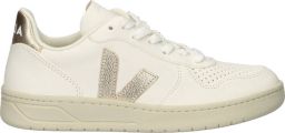 Veja V-10 Chromefree Leather Sneakers Wit Platine Vx0502935 White