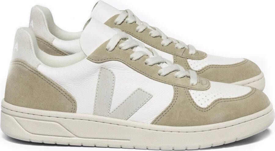 Veja V-10 Chromefree Leather Sneakers Wit Platine Vx0502935 White - Foto 4