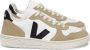 Veja Witte leren herensneakers met bruine suède inzetstukken Wit - Thumbnail 7