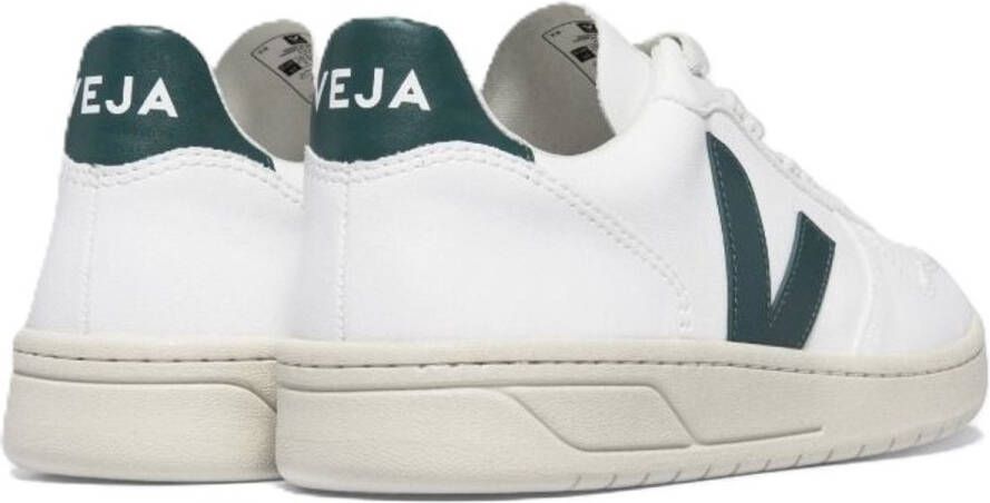 Veja Witte Groene Vegan Tennisgeïnspireerde Sneaker White Dames